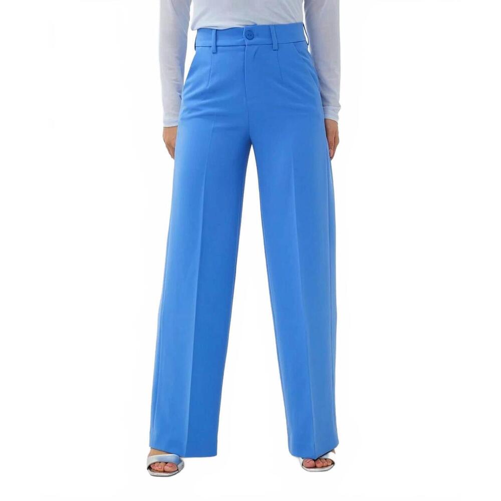 NEW ESQUALO wera wide trousers in blue